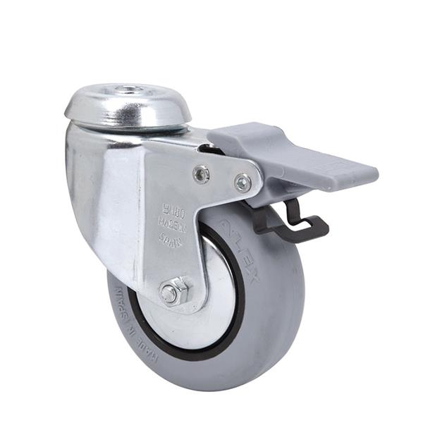 RODA CARGOL SERIEBH 80MM PGI GOMA GRIS FRENO ALEX 