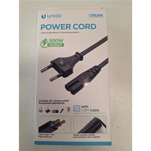 CABLE ALIMENTACIO RADIO FORMA 8 1.5M 500W UNICO
