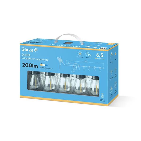GUIRNALDA SOLAR / USB DIANA 6,5M 200lm 2700K GARZA