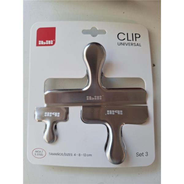 SET 3 CLIP INOX IBILI
