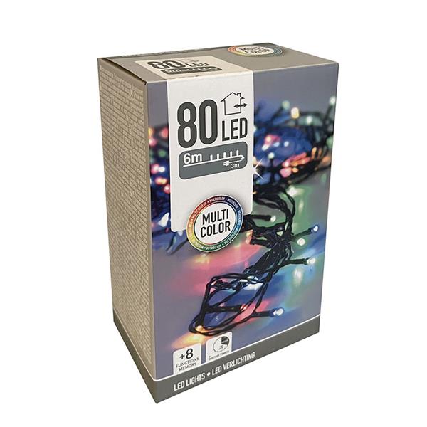 LLUMS NADAL LED 80 COLOR MULTIF. 6M. INT/EXT.