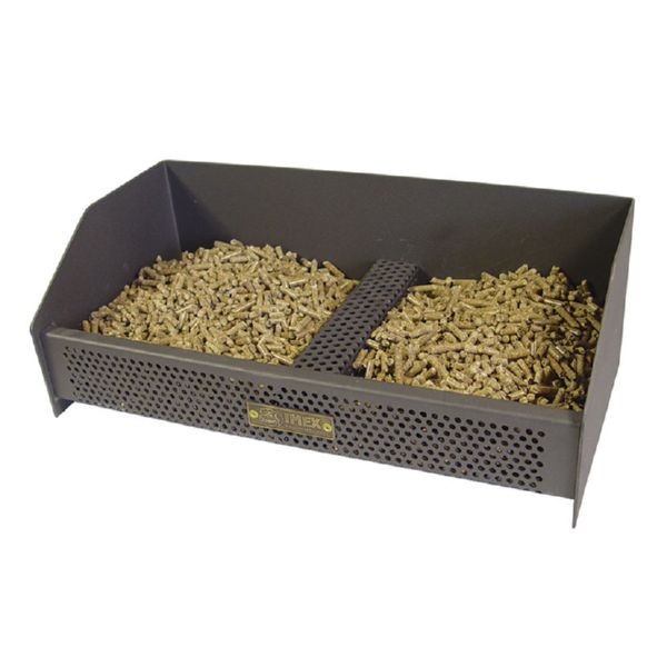 CISTELLA METALICA CREMADOR DE PELLET DOBLE 49x25xh17cm.