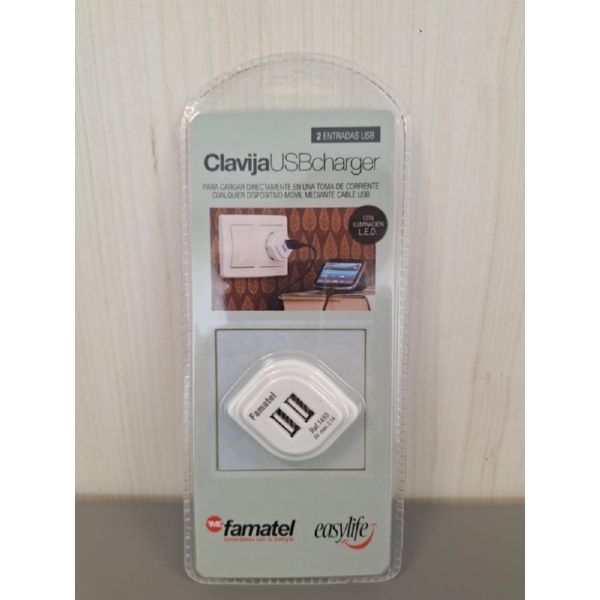 CLAVIJA 2xUSB EASYLIFE FAMATEL
